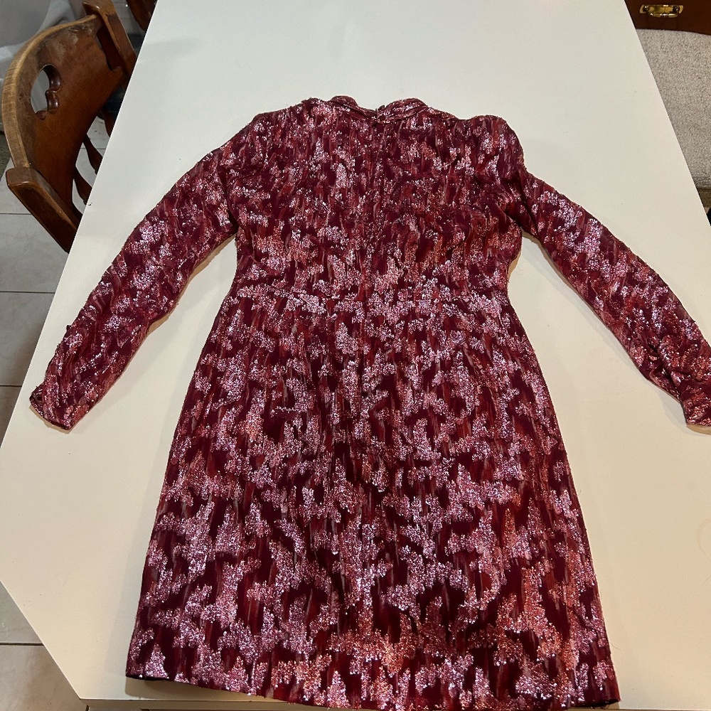 Jonathan Simkhai Metallic Vine Jacquard Mock Neck Dress - Picture 12 of 16